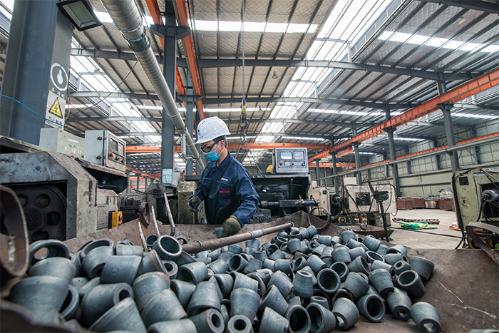 鹰潭网架配件-锥头加工车间